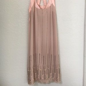 Blush pink flapper style dress